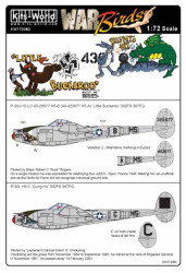 Kits World 172082 Aircraft Decals 1:72 Lockheed P-38J-15-LO Lightning 43-28677 H