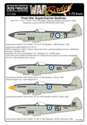 Kits World 172085 Aircraft Decals 1:72 Supermarine Seafires MK.XVII, Mk.46, Mk.4