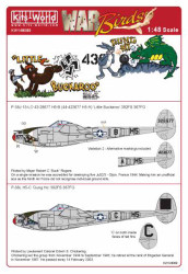 Kits World 148089 Aircraft Decals 1:48 Lockheed P-38J-15-LO Lightning 43-28677 H