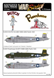 Kits World 172088 Aircraft Decals 1:72 North-American Mitchell B-25H-5 43-4573 '