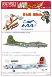 Kits World 148094 Aircraft Decals 1:48 Boeing B-17G-VE 42-102516 H 'Aluminium Ov