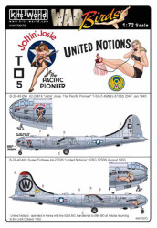 Kits World 172073 Aircraft Decals 1:72 Boeing B-29-40-BW Super Fortress 42-24614
