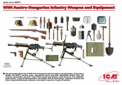 ICM 35671 WWI Austro-Hungarian Infantry Weapon & Equipment 1:35 Figure Model Kit