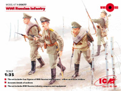 ICM 35677 WWI Soviet Infantry (4 x Figures) 1:35 Figure Model Kit