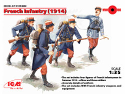 ICM 35682 French Infantry 1914 (4 x Figures) 1:35 Figure Model Kit