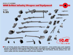 ICM 35683 WWI British Infantry Weapons and Equipment 1:35 Figure Model Kit