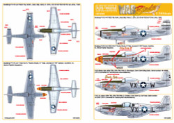 Kits World 144050 Aircraft Decals 1:144 North-American P-51D Mustang 44-73623 'M
