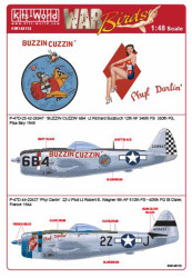 Kits World 148115 Aircraft Decals 1:48 Republic P-47D Thunderbolt 44-20437 2Z-J