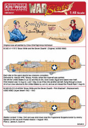 Kits World 148121 Aircraft Decals 1:48 Consolidated B-24D 343 BS 98 BG - CO 41-1
