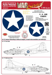 Kits World 148127 Aircraft Decals 1:48 Boeing B-17F Flying Fortress Comprehensiv