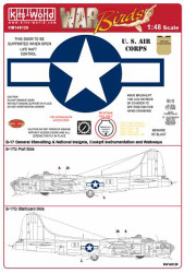 Kits World 148128 Aircraft Decals 1:48 Boeing B-17G Flying Fortress Comprehensiv