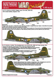 Kits World 148131 Aircraft Decals 1:48 Boeing B-17F-125-BO Flying Fortress 42-30