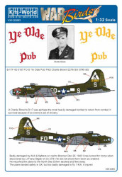 Kits World 132063 Aircraft Decals 1:32 Boeing B-17F Flying Fortress 42-3167 FO-S