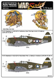 Kits World 172110 Aircraft Decals 1:72 Republic P-47C 'Razorback' 41-6358 QP-G '