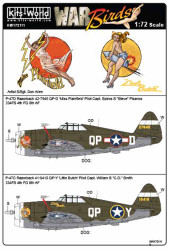 Kits World 172111 Aircraft Decals 1:72 Republic P-47D 'Razorback' 42-7945 QP-D '