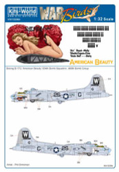 Kits World 132064 Aircraft Decals 1:32 Boeing B-17G Flying Fortress 42-98008 2S