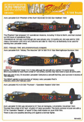 Kits World 144033 Aircraft Decals 1:144 Avro Lancaster B.I/III 'Phantom of the R