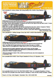 Kits World 144034 Aircraft Decals 1:144 Avro Lancaster B.I/III Johnny Walker 'St