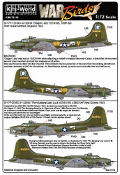 Kits World 172119 Aircraft Decals 1:72 Boeing B-17F-125-BO Flying Fortress 42-30