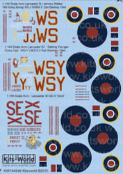 Kits World 144049 Aircraft Decals 1:144 Avro Lancaster B.I/III Johnny Walker 'St