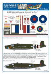 Kits World 132050 Aircraft Decals 1:32 North-American B-25J Mitchell General Mar