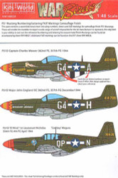 Kits World 148028 Aircraft Decals 1:48 North-American P-51B/North-American P-51D