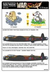 Kits World 172108 Aircraft Decals 1:72 Avro Lancaster B.I/III SE-X KB837 'Devil'