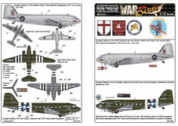 Kits World 172124 Aircraft Decals 1:72 Douglas C-47 Skytrain KN628, Field Marsha