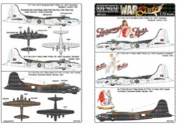 Kits World 172125 Aircraft Decals 1:72 Boeing B-17 Mk.II AD-B 'Borganes Bess' FA
