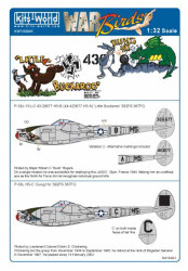 Kits World 132041 Aircraft Decals 1:32 Lockheed P-38J-15-LO Lightning 43-28677 H