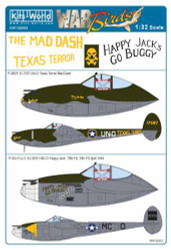 Kits World 132032 Aircraft Decals 1:32 Lockheed P-38J-15-LO 43-28431 MC-O 'Happy