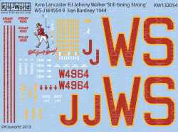 Kits World 132054 Aircraft Decals 1:32 Avro Lancaster B.I/III Johnny Walker 'Sti