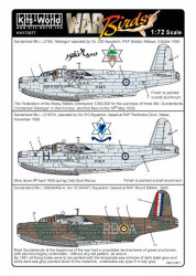 Kits World 172077 Aircraft Decals 1:72 Short Sunderland Mk.I, L2160, 'Selangor'