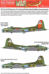 Kits World 148018 Aircraft Decals 1:48 Boeing B-17G Flying Fortress Bomb Tallies