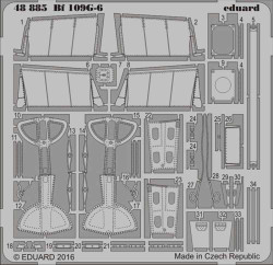 Eduard 48885 Etched Aircraft Detailling Set 1:48 Messerschmitt Bf-109G-6