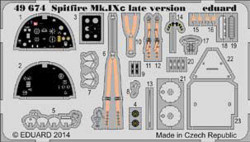 Eduard 49674 Etched Aircraft Detailling Set 1:48 Supermarine Spitfire MK.IXc lat