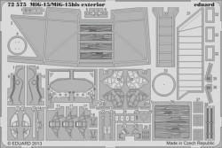 Eduard 72575 Etched Aircraft Detailling Set 1:72 Mikoyan MiG-15/MiG-15Bis exteri