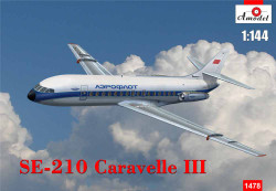 A-Model 14478 Caravelle III Sud-Aviation 1:144 Aircraft Model Kit