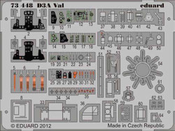 Eduard 73448 Etched Aircraft Detailling Set 1:72 Aichi Type 99 'Val' Dive-Bomber