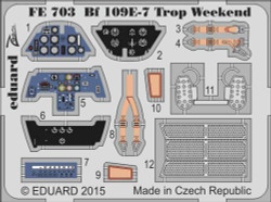 Eduard FE703 Etched Aircraft Detailling Set 1:48 Messerschmitt Bf-109E-7 Tropica