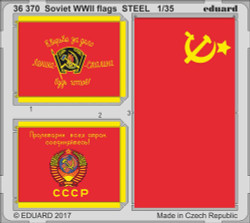 Eduard 36370 1:35 Etched Detailing Set Soviet WWII flags STEEL.