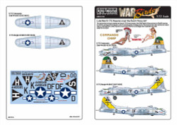 Kits World 172173 Aircraft Decals 1:72 Boeing B-17G Flying Fortress 'Commando Ch