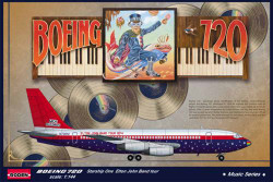 Roden 315 Boeing 720 'Starship 1' Elton John tour 1974 1:144 Aircraft Model Kit