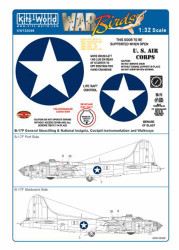Kits World 132046 Aircraft Decals 1:32 Boeing B-17F Flying Fortress Comprehensiv