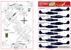 Kits World 148170 Aircraft Decals 1:48 Northrop P-61A-10 Black Widow, 42-5616 Me