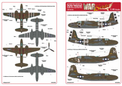Kits World 148165 Aircraft Decals 1:48 Douglas A-20G Havoc, 6Q*R, 'Skonk Works',