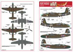 Kits World 148166 Aircraft Decals 1:48 Douglas A-20J, Havoc 43-10127, 60*B, Mama