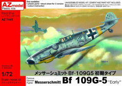 AZ Model 74045 Messerschmitt Bf-109G-5 early version 1:72 Plastic Model Kit