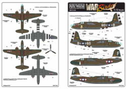 Kits World 172148 Aircraft Decals 1:72 Douglas A-20J, Havoc 43-10127, 60*B, Mama
