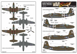 Kits World 172147 Aircraft Decals 1:72 Douglas A-20G Havoc, 6Q*R, Skonk Works ,